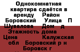 Однокомнатная квартира сдаётся в аренду. › Район ­ Боровский  › Улица ­ П.Шувалова  › Дом ­ д.7 › Этажность дома ­ 5 › Цена ­ 13 000 - Калужская обл., Боровский р-н, Боровск г. Недвижимость » Квартиры аренда   . Калужская обл.